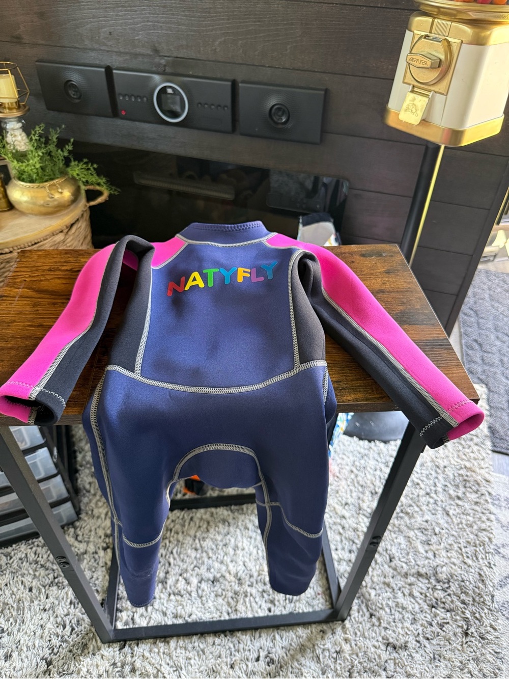 Kids Navy & Pink Swim Rashguard Suit